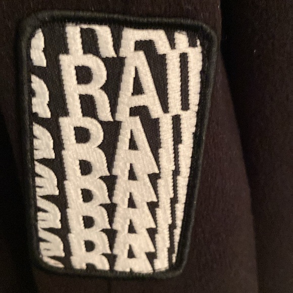 RAINS Black Fleece Cropped Sweatshirt Size XL - Picture 4 of 6